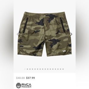 RVCA Green Camo shorts in Men